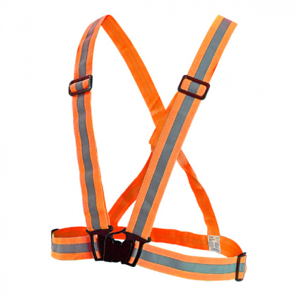 Reflexné traky elastické - oranžové - reflexný pruh 13 cm - spĺňajú normu EN 13356